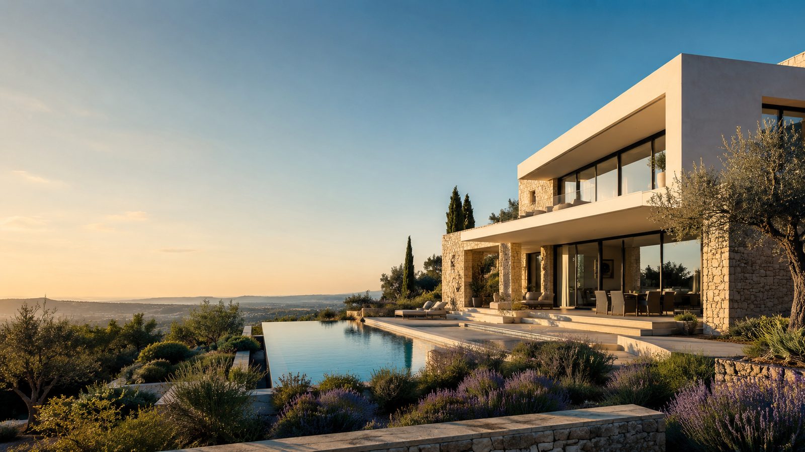 Villa contemporaine avec piscine en Provence